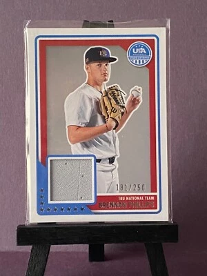 BRENNAN PHILLIPS 2023 USA BASEBALL STARS & STRIPES USA MATERIAL 181/250 #USAM-BP - Image 1 of 2