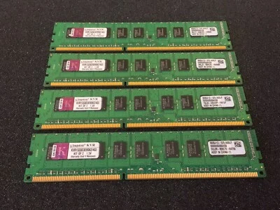 8GB (r4 x 2GB) Kingston ECC DDR3 1333MHz PC3-10600 KVR1333D3E9SK2/4G DIMM RAM - Image 1 of 4