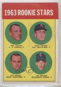 1963 Topps Semi-High # Mel Nelson Art Quirk Jim Roland Gary Peters Rookie RC