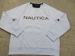 Nautica Sweater Mens Large Blue Pullover Adult Crew Neck Casual - Picture 1 of 8