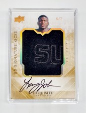 2013-14 UPPER DECK EXQUISITE SHOE AUTO LARRY JOHNSON #/7 UNLV RUNNIN REBELS MINT