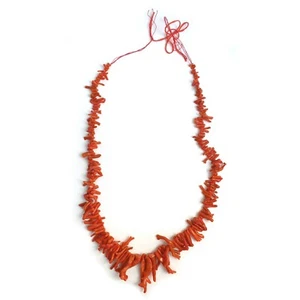 COLLANA CORALLO ROSSO MEDITERRANEO TORRE DEL GRECO-FILO MADRE-GR.110-CM. 62 - Foto 1 di 5