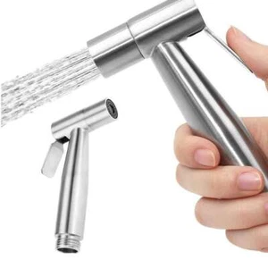 Toilet Bidet Sprayer Head Stainless Steel Handheld Shattaf Bathroom Shower Head - Picture 1 of 11