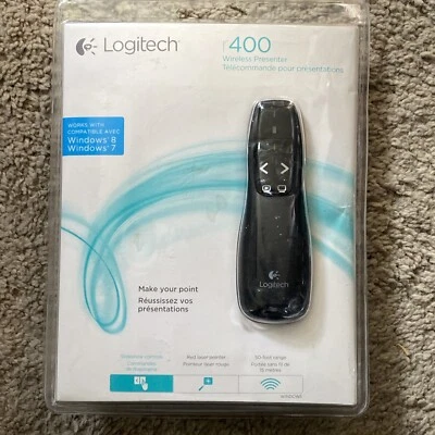 Logitech R400 Presenter Remote Control & Laser Pointer 910-001354 - Image 1 of 4
