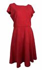 Ronni Nicole Red Short Cap Sleeve Dress Fit & Flare Round Neckline Size 8