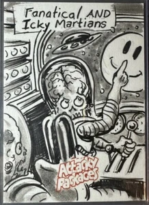 Wacky Packages Mars Attacks Attacky Packages Series 6 Sketch Card Fanatical Neil - Picture 1 of 2