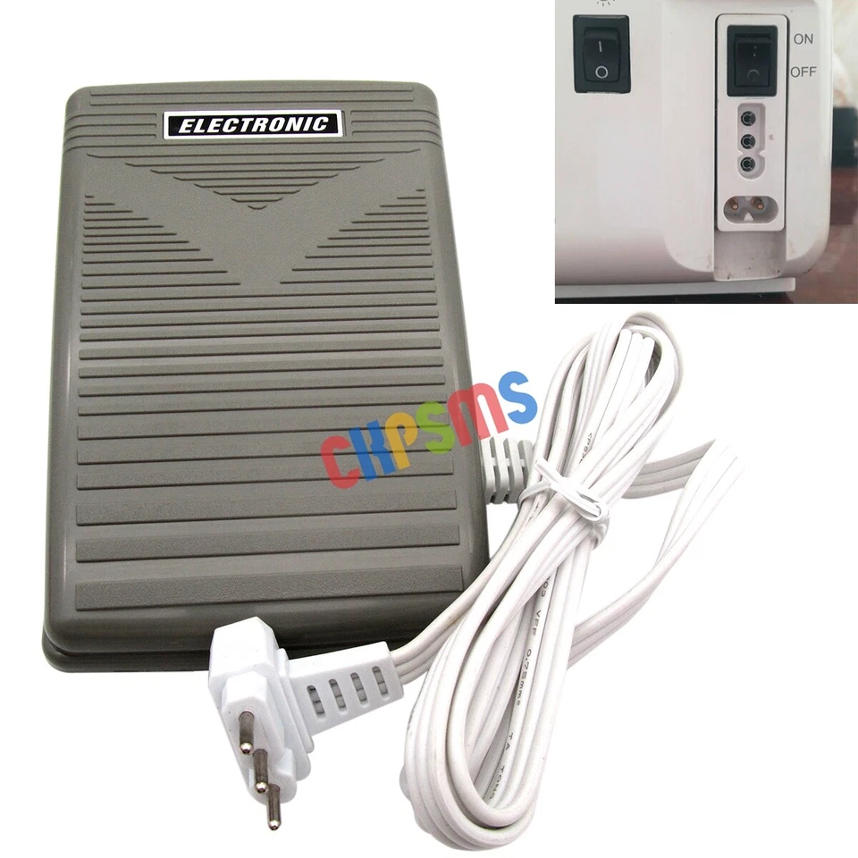 Foot Control Pedal 3 Prong Cord Fits Janome (Newhome) 1600P-QC, 6125QC, CE2200 - Image 1 of 2