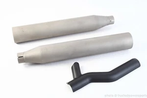 LA Choppers Tru Power Slip-on Mufflers Gray 2007-11 Harley Davidson FLSTN #WH6 - Picture 1 of 3
