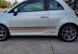 Fiat 500 side racing stripes 005 Italian flag decals vinyl graphics stickers - Picture 1 of 3