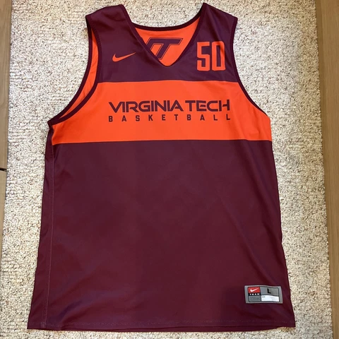 Virginia Tech Hokies Basketball Practice Jersey Reversible Size Large Cover