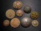 Lot Of 9 Pcs. 18Th? 20Thc Buttons In Different Shape!!!