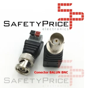 2x Conector Balun BNC macho + hembra UTP Video CCTV Sin soldadura - Imagen 1 de 3