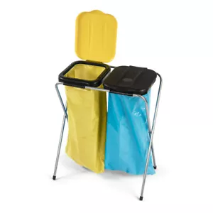 Nölle Metall-Müllsackständer Abfallsammler Müllsackhalter 2-fach, 20-130 Liter - Bild 1 von 1