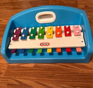 Vintage 1985 Little Tikes Kid Tap a Tune blau Xylophon Keyboard Musik Klavier Spielzeug - Bild 1 von 5