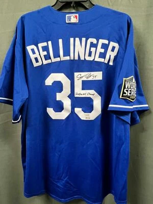 Camiseta deportiva firmada por Cody Bellinger Nike Dodgers parche WS y "2020 WS Champ" (fanáticos) Foto 1 de 3