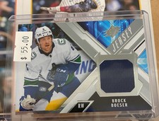 Brock Boeser Jersey Patch - Game Worn.  2021-22  Upper Deck. SPX Hockey.  NHL