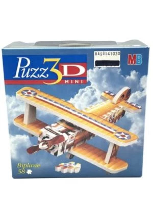 Puzz 3D Mini BIPLANO BIPLANE MB Puzzle Jigsaw New Vintage Sealed #NIB MZ - Immagine 1 di 2