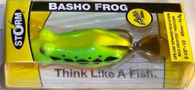 Rana Storm Basho, Chartreuse Back Tonosama, 2-1/2", 1/2 oz, señuelo Topwater, ¡RARO! Foto 1 de 2