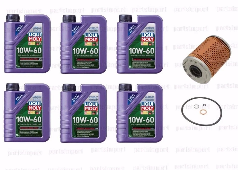 Aceite de motor sintético 6L 10W60 + filtro de aceite para BMW E46 M3 (2001-2006) Z3 Z4 M Foto 1 de 1