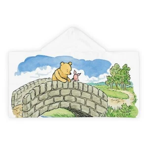 Winnie the Pooh and Piglet on Bridge Youth Hooded Towel - Picture 1 of 5