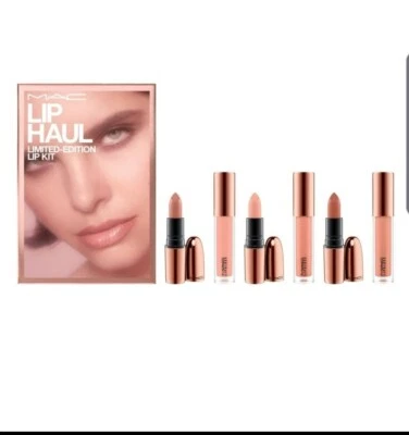 NIB MAC LIP HAUL KIT NUDE FULL SET LIPSTICK LIPGLASS NORDSTROM RARE LE HTF 💝 - Image 1 of 3