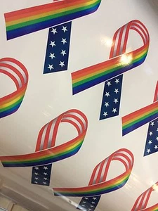 Gay Pride Amerikanische Flagge Band Autoaufkleber - Kaufen Sie 3 erhalten Sie 1 GRATIS! KOSTENLOSER VERSAND! - Bild 1 von 6