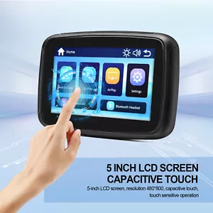5.0" Motorcycle GPS Navigation Waterproof SAT NAV Wireless Android Auto/CarPlay - Picture 1 of 15
