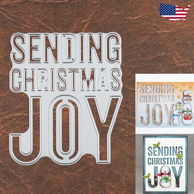 Sending Christmas Joy Large Sentiment Words Cutting & Embossing Die – Shakers + - Image 1 of 4
