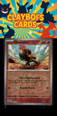 Charcadet SV04: Paradox Rift Pokémon 026/182 Reverse Holo Common NM+ - Image 1 of 2