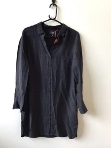 SUPER DRY Shirt Dress, Cupro, Black Dress. BNWT . Size Medium - Bild 1 von 8