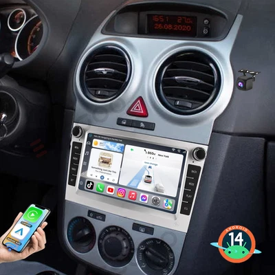 Car Stereo Wireless Carplay GPS For Vauxhall Corsa D Astra H with Backup Camera - Image 1 of 4