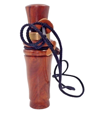 Pulseira de ouro Wood Duck Call com cordão lindo grão estado perfeito rara vintage - Imagem 1 de 4