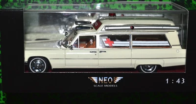 Ambulance CADILLAC Superior NEO 1:43 no Goldvarg-Spark-Matrix-GLM-Stamp-Alerte.. - Photo 1/4