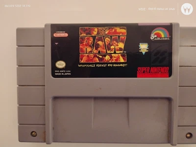 WWF Raw Super Nintendo Video Game Cartridge - Image 1 of 4