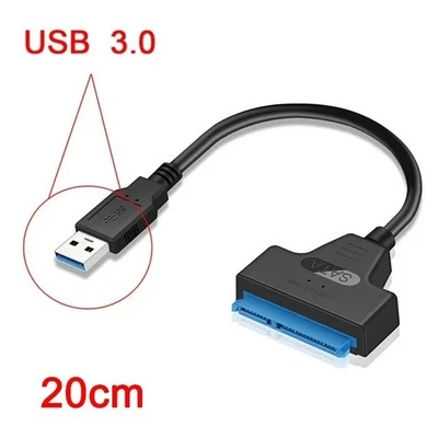 USB 3.0 To SATA 22 Pin 2.5 Inch Hard Disk Drive SSD Adapter Connector Lead Cable - Image 1 of 4