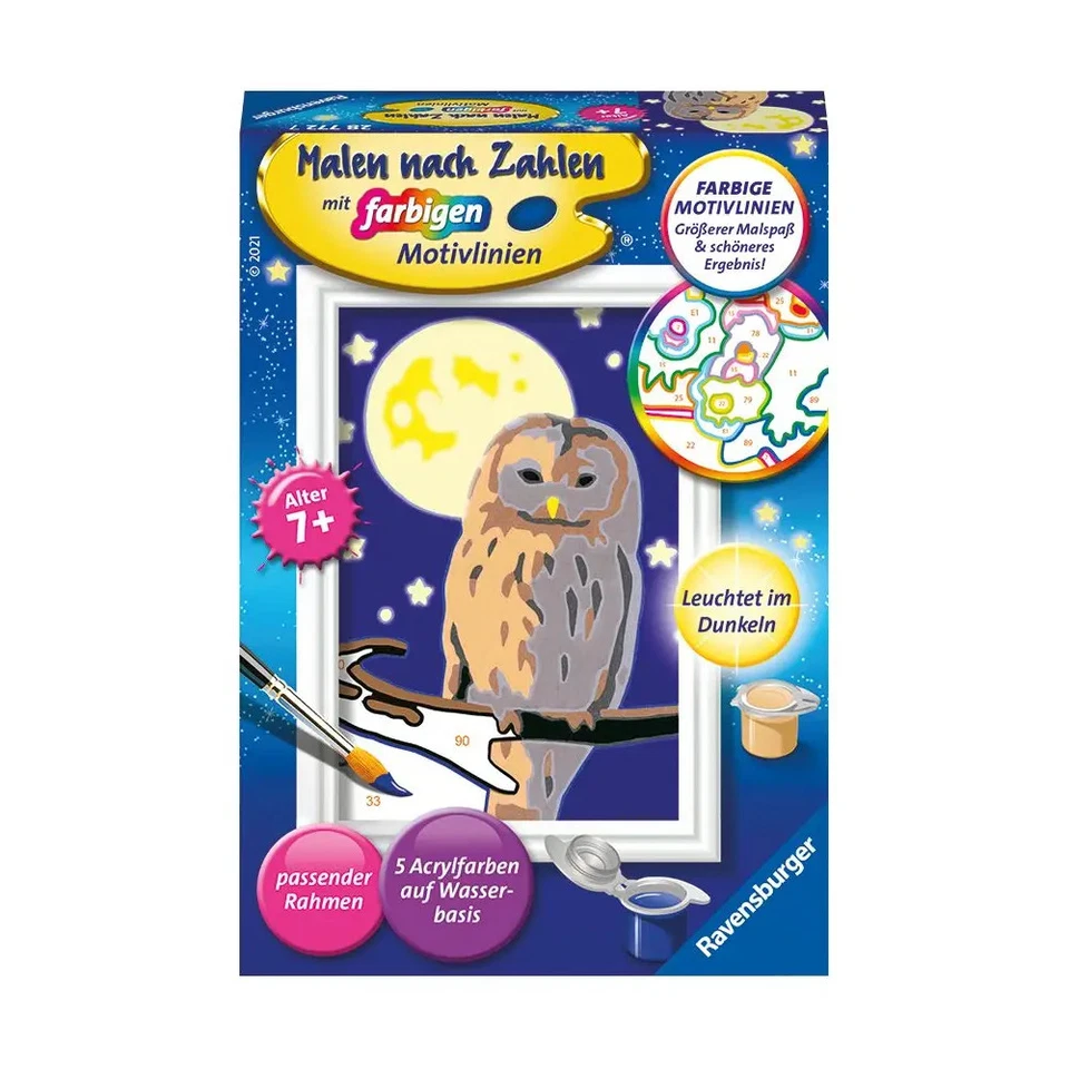 Ravensburger Malen nach Zahlen 28772 - Nachteule – Kinder ab 7 Jahren - Bild 1 von 1