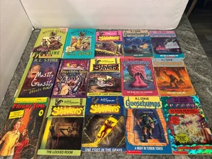 90s Horror Paperback Book Lot Shivers Goosebumps RL Stine Frighttime Rotten - Picture 1 of 13