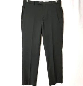 Awearness Kenneth Cole Mens Dress Pants Size 34 Flat Front Awear-Tech Black - Picture 1 of 11