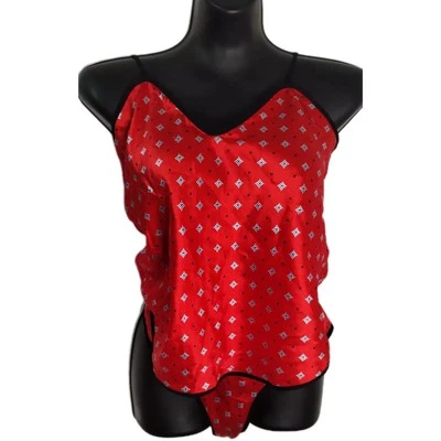 Vintage The International Boutique Night Wear Red Satin Cami & Panty Set Size M - Image 1 of 4