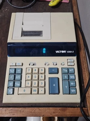 Victor 1260-2 Electric Printing Calculator Commercial Desktop - Image 1 of 4