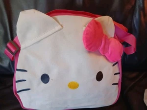 Hello Kitty Canvas/Plush tote BAG.. Large, Ajustable Shoulder straps Dark Pink - Picture 1 of 4