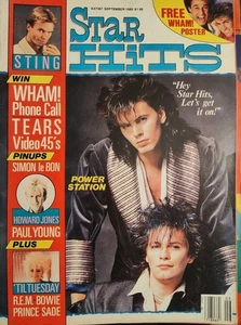 SEPTEMBER 1985 STAR HITS teen music POWER STATION STING WHAM HOWARD JONES - Picture 1 of 4