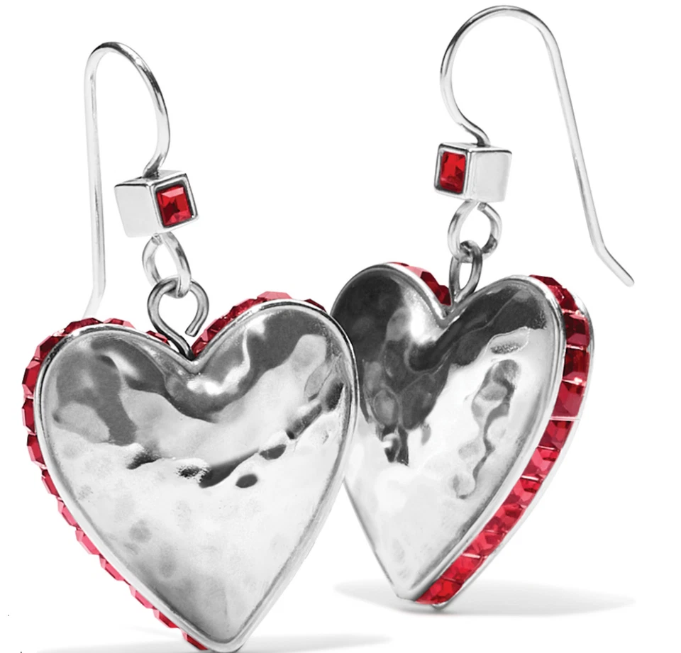Pendientes Brighton SPECTRUM LOVE Corazón Cristal Rojo Alambre Francés Precio de venta sugerido por el fabricante 98 USD Nuevos con etiquetas Foto 1 de 1
