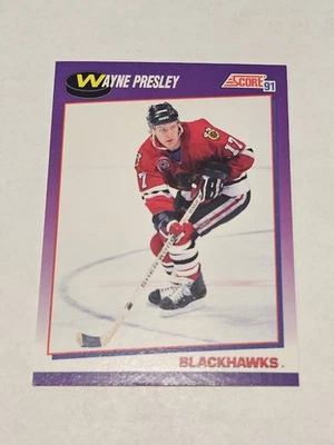 1991-92 Score American #221 Wayne Presley Chicago Blackhawks - Image 1 of 2