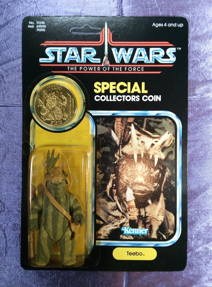 1984 Kenner Star Wars 92 Back Han Solo in Carbonite Chamber with Coin Card