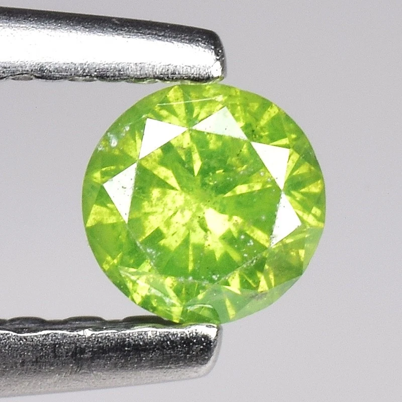 0.17ct Natural Loose Diamond Round Cut Treated Green -  I3 Clarity 3.4mm - Image 1 of 1