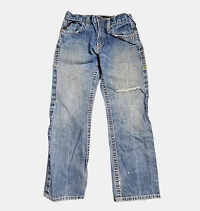 Ariat FR Mens M5 Slim Straight Jeans 31x30 Distressed Utility Workwear Western - Picture 1 of 9