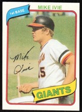1980 Topps Mike Ivie San Francisco Giants #62