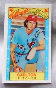 1979 Kellogg's Steve Carlton Philllies Baseball Card