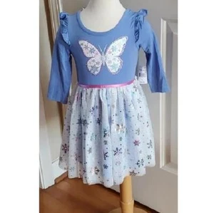 Toddler Girls Lilt Snowflakes & Butterfly Tutu Dress Size 2T 4T 5T Foil NWT - Picture 1 of 1